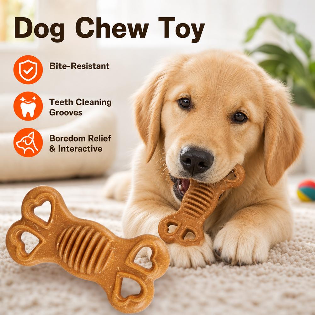 Teeth Cleaning Dog Chew Bone - Jouet à mâcher pour chien indestructible,