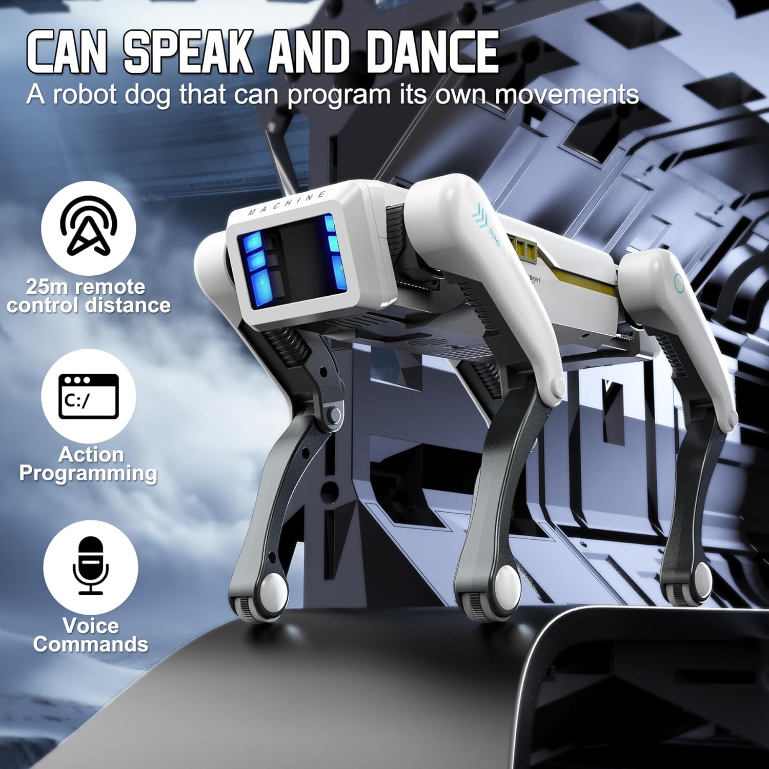 Interactive Squeaky Plush Dog Toy - Chien robot RC multifonction intelligent, chantant,